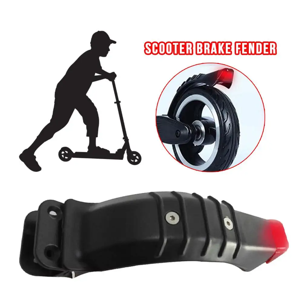 

Electric Scooter Taillight Fender Rear Brake Foot Brake Fender Carbon Fiber 5.5 Inch Universal With Safety Light High Quality