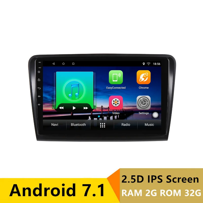 10 "2 + 32 г 2.5D ips Android 7,1 DVD мультимедиа плеер gps для Skoda Superb 2009 2010 2011-2013 автомобилей Радио стерео навигации