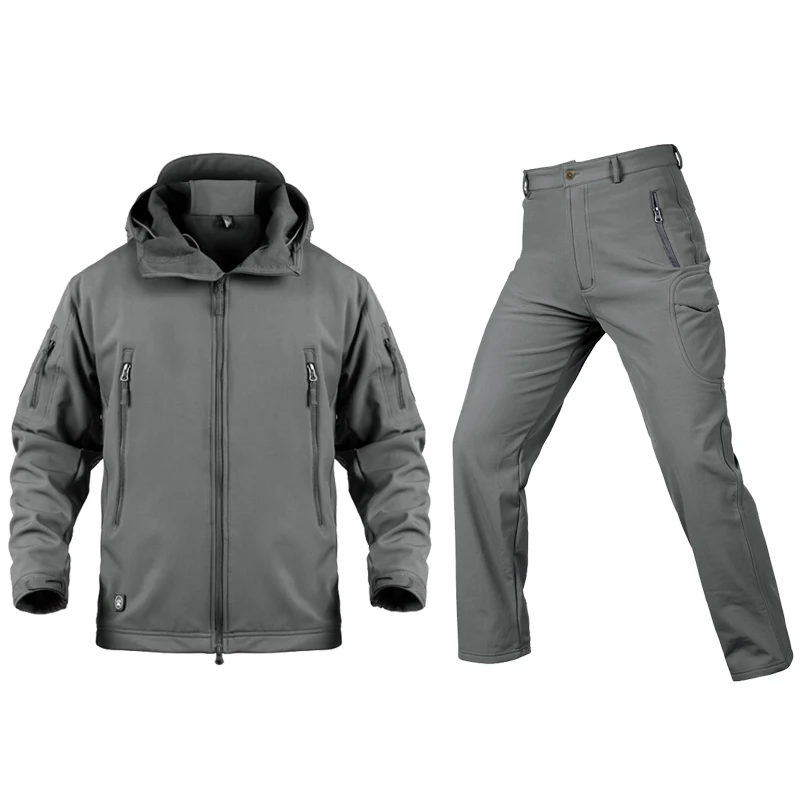 TAD gear, тактическая флисовая камуфляжная куртка, набор, Мужская армейская ветровка, водонепроницаемая, для охоты, комплект одежды, военная куртка и штаны