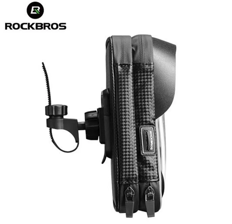 ROCKBROS 6.0 Inch Phone Bike Bicycle Bag Rainproof TPU Touch Screen Cell Phone Handlebar Holder MTB Bicycle Frame Pouch Bag