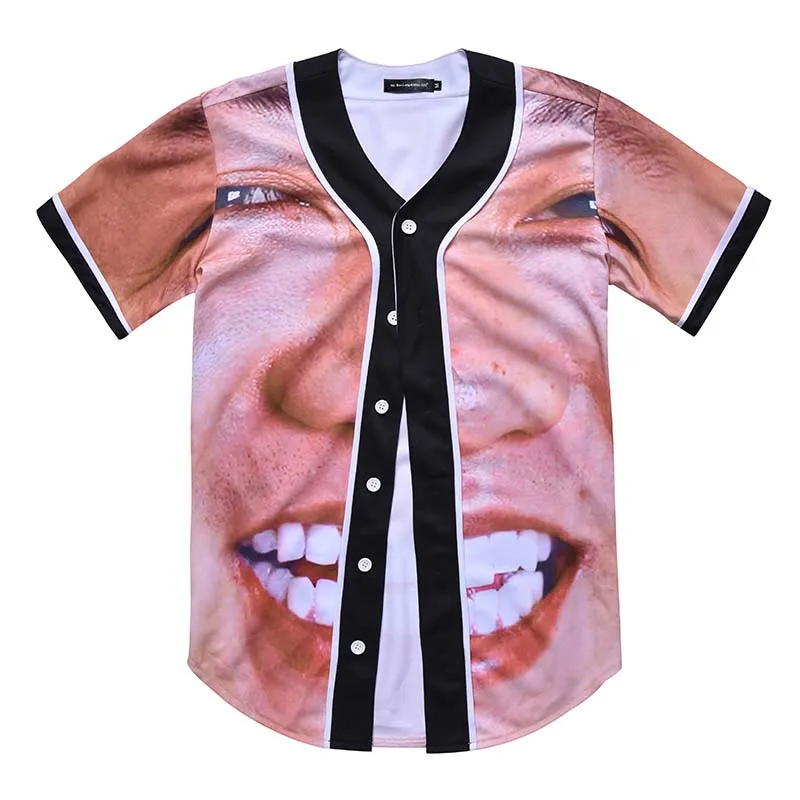

Smile Face 3D Baseball Jersey Men Harajuku T shirt Streetwear Shirts Hip Hop Summer Style Short Sleeve baseball tops Men Clothes