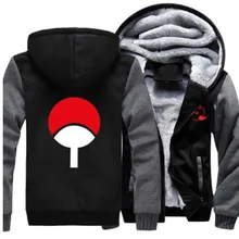 New Winter Jackets and Coats Naruto hoodie Anime Uzumaki Naruto Luminous Hooded Thick Zipper Men Sweatshirts