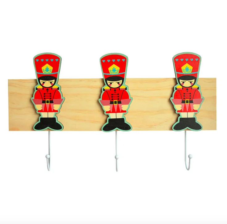 Скандинавский деревянный Фламинго держатель для ключей настенная вешалка для кухни Ванная комната Домашний Органайзер декоративная Ключница на стену - Цвет: Soldiers