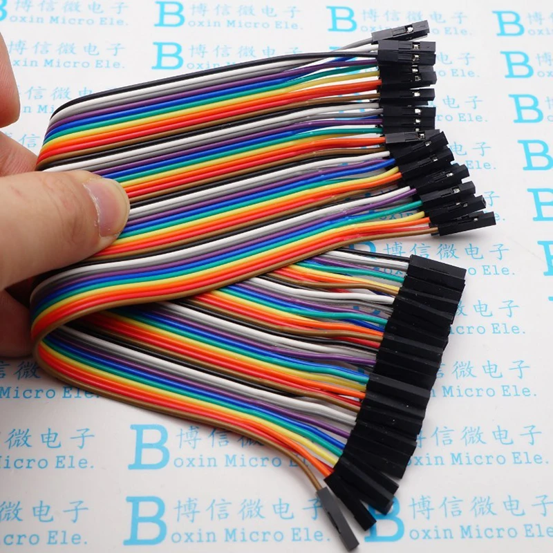 

The 40P dupont line mother has 12 strands of copper wire in a row of 20 cm, 40 roots of the female color double head