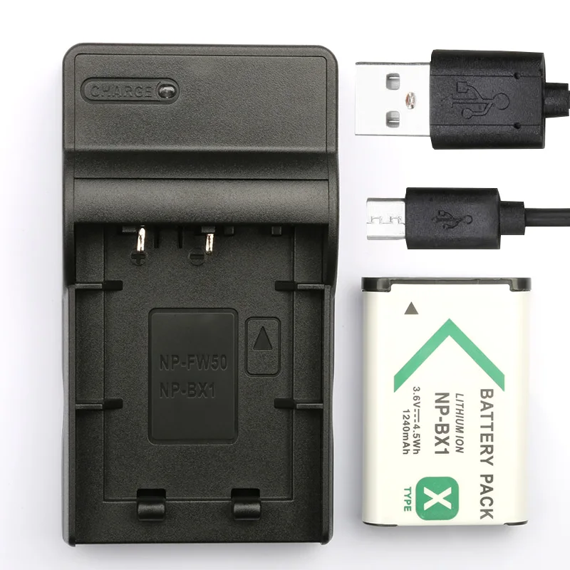 

LANFULANG NP-BX1 NP BX1 Rechargeable Camera Digital Battery + Micro USB Charger For Sony Action Cam