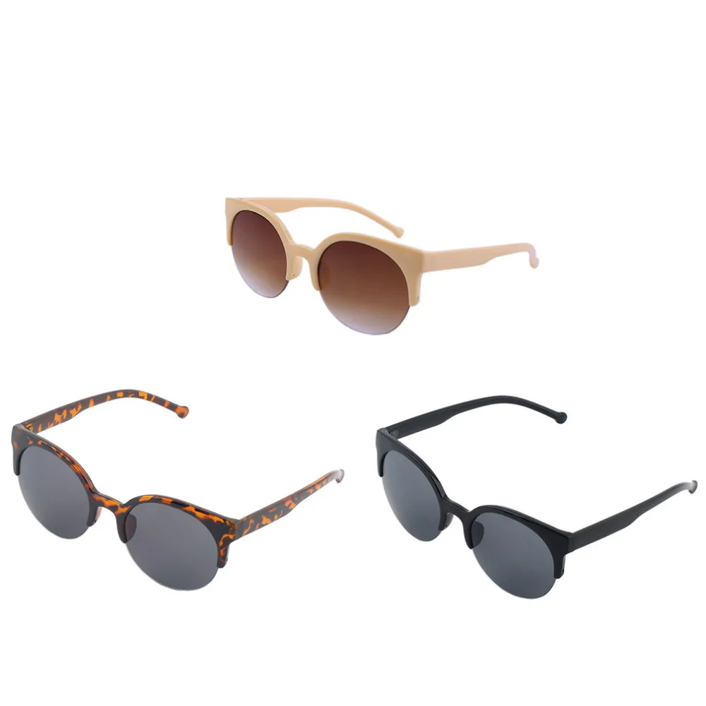 Модные унисекс классические круглые оправа полуоправы солнцезащитные очки для улицы мужские и женские солнцезащитные очки Уникальные