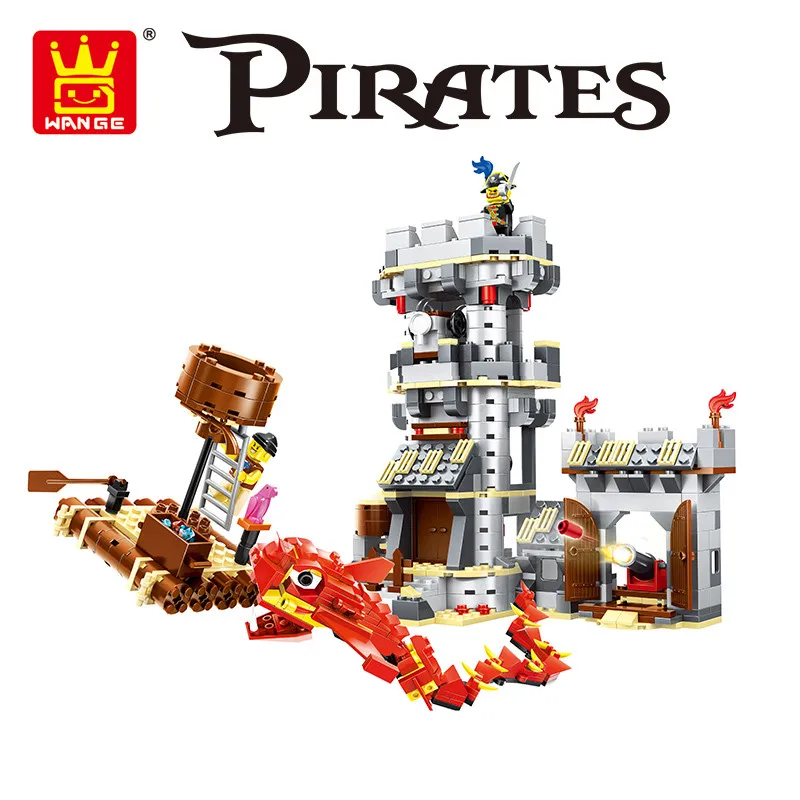 

Wange 54041 744pcs Building Blocks Series Kraken Attackin Pirates Fortress Set Plastic Enlighten Bricks Toys for Children