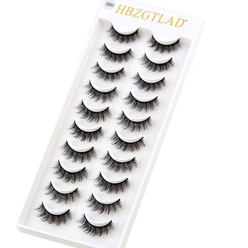 

HBZGTLAD 10 pairs natural false eyelashes fake lashes long makeup 3d mink lashes eyelash extension mink eyelashes for beauty