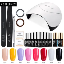 Modelones, 16 шт./лот, УФ-Гель-лак для ногтей, набор, умный датчик, быстрое лечение, светодиодная лампа, машина для всех типов гель-лака, гибридный лак