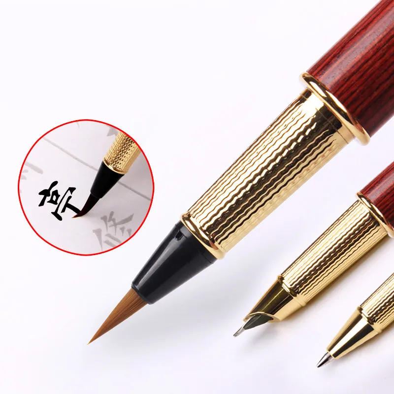 high-quality-weasel-hair-chinese-calligraphy-brushes-pen-regular-script-brush-pen-ink-absorber-soft-headed-pen-writing-supplies