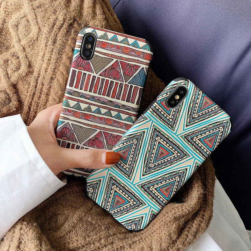Чехол для Телефона iPhone X Xs Max XR 6 6s 7 8 Plus защитный чехол в этническом национальном