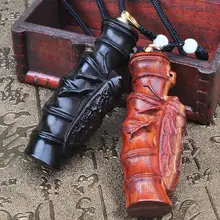 

Wooden ebony purple sandalwood know bamboo festival snuff bottle cicadas feature to play