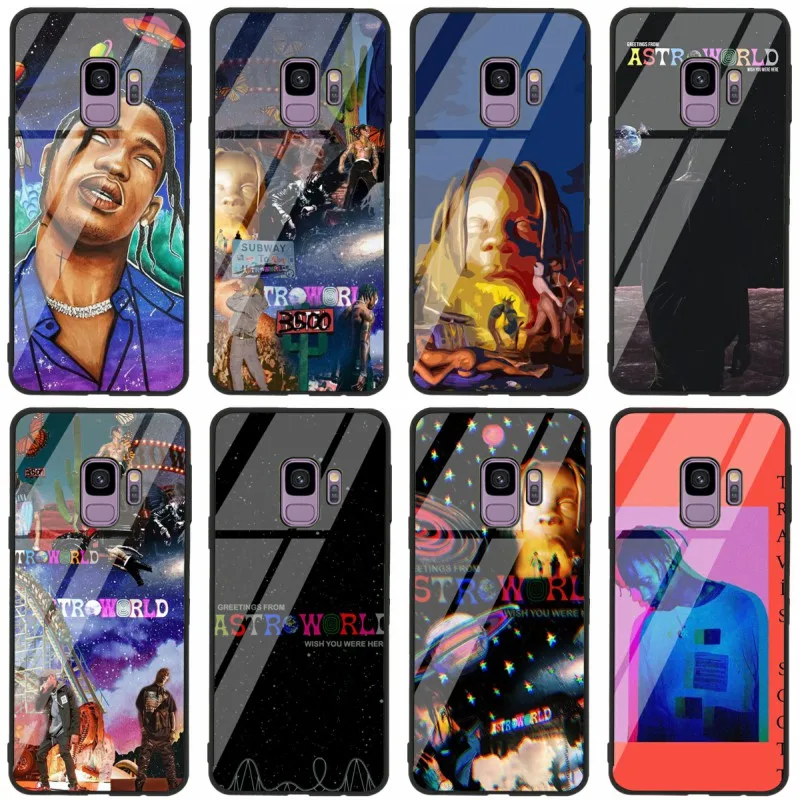 

Travis Scott Astroworld Tempered Glass Phone Case For Samsung Galaxy S8 S9 S10 PLUS A6 A6S A8 A8S J6 J8 2018 NOTE 8 9 Cover