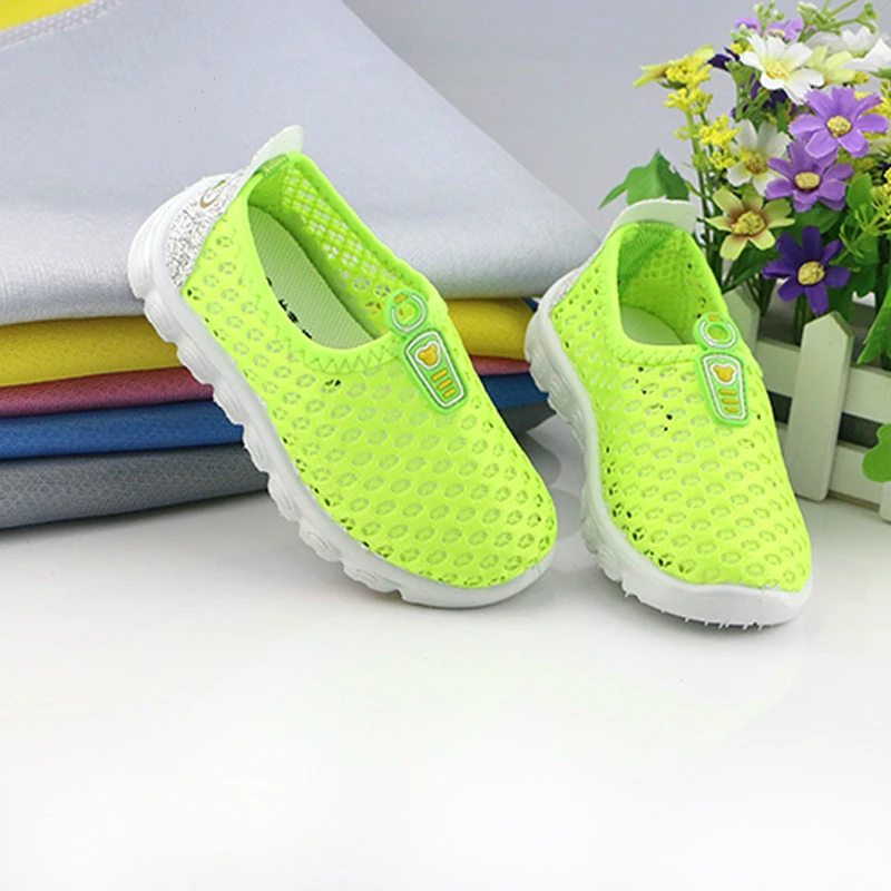 Summer Kids Shoes 2018 Fashion Mesh Casual Children Sneakers For Boy Girl Cusual Slip On Baby Breathable Light Running Shoe