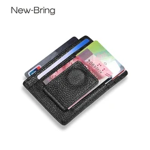 NewBring кожаный бумажник Для водительских прав для мужчин минималистичный передний карман кошелек для кредитных карт с магнитным зажимом для денег