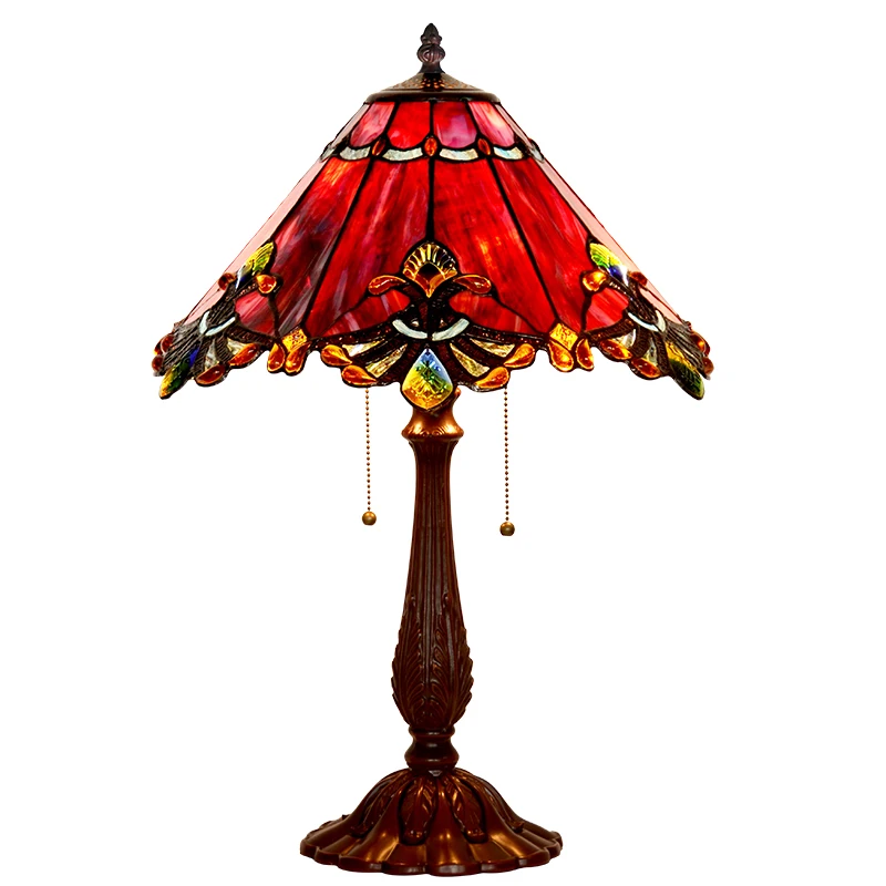 Витражи для дома в стиле арт-деко Tiffanylamp, большие винтажные Роскошные Настольные лампы для спальни, гостиной, офиса, украшения