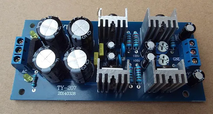

DC dual 12V or dual 15V can be adjusted Pure DC output Regulated rectifier power supply board for amplifier audio power board