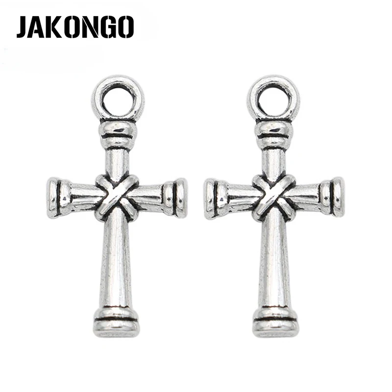 JAKONGO антикварные посеребренные подвески кресты из цинкового сплава для