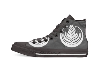 

Latte Art Tulip Casual High Top Canvas shoes sneakers For Drop shipping