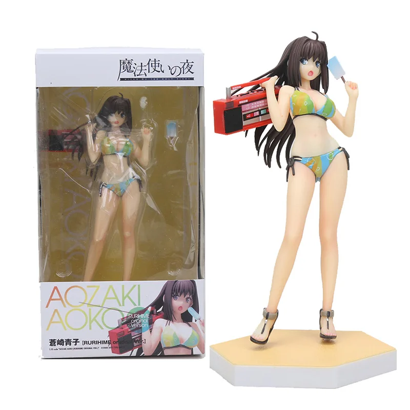 Mahotsukai no Yoru Aozaki Aoko бикини девочка 16 см ПВХ Новая фигурка игрушки коллекция аниме