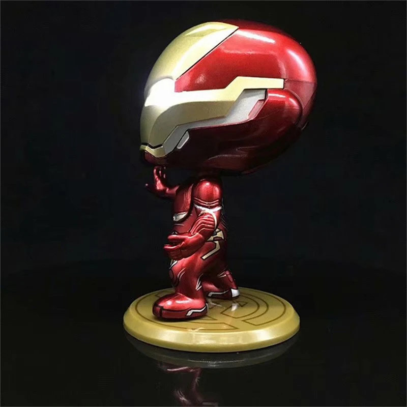  Luminous Iron Man Decoration Car Ornaments Shake Head Dolls Dashboard Decoration Birthday Gift Birt