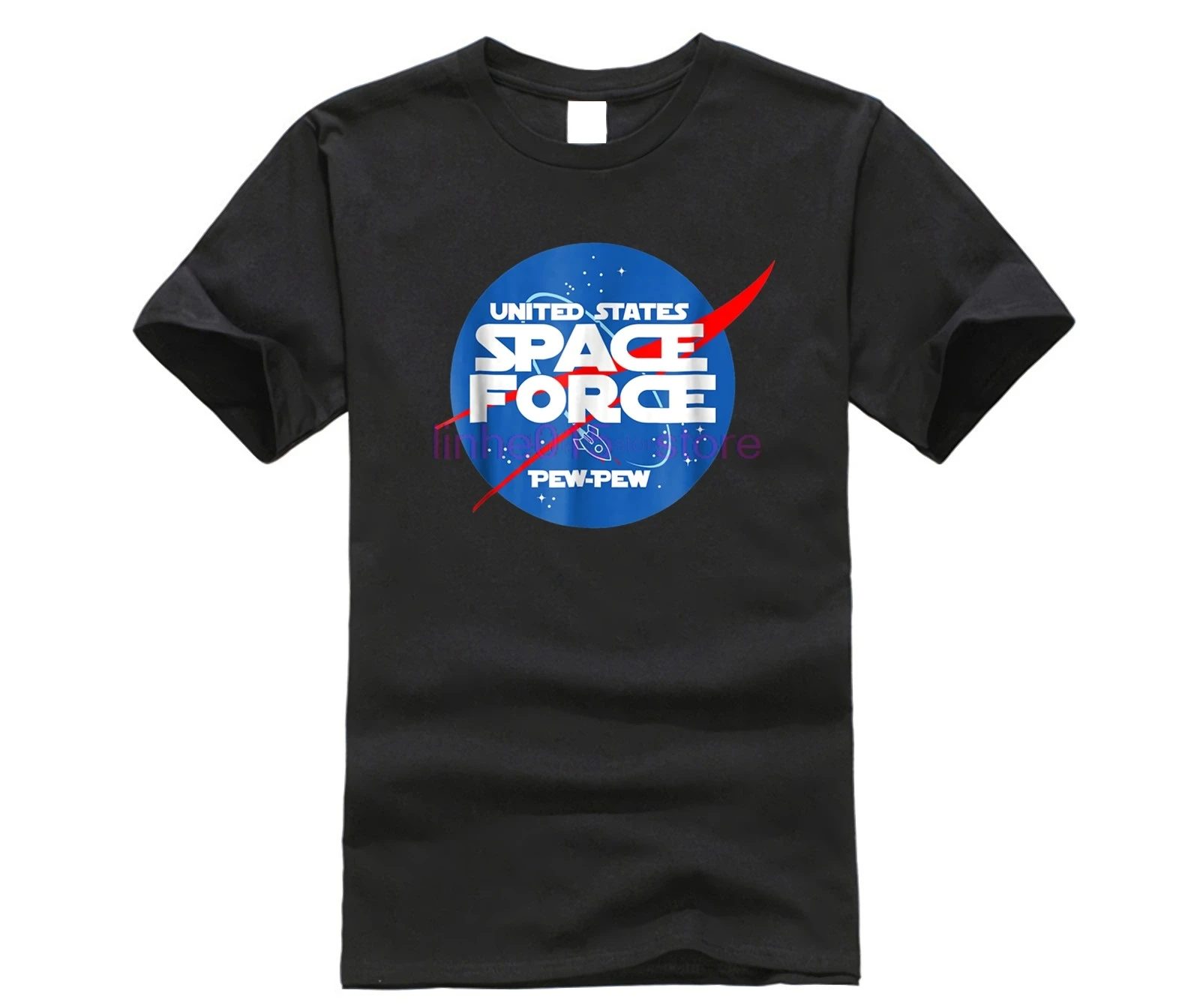 Возьмите 2019 бренд для мужчин рубашка Прохладный Space Force Трамп USSF США Pew Tee
