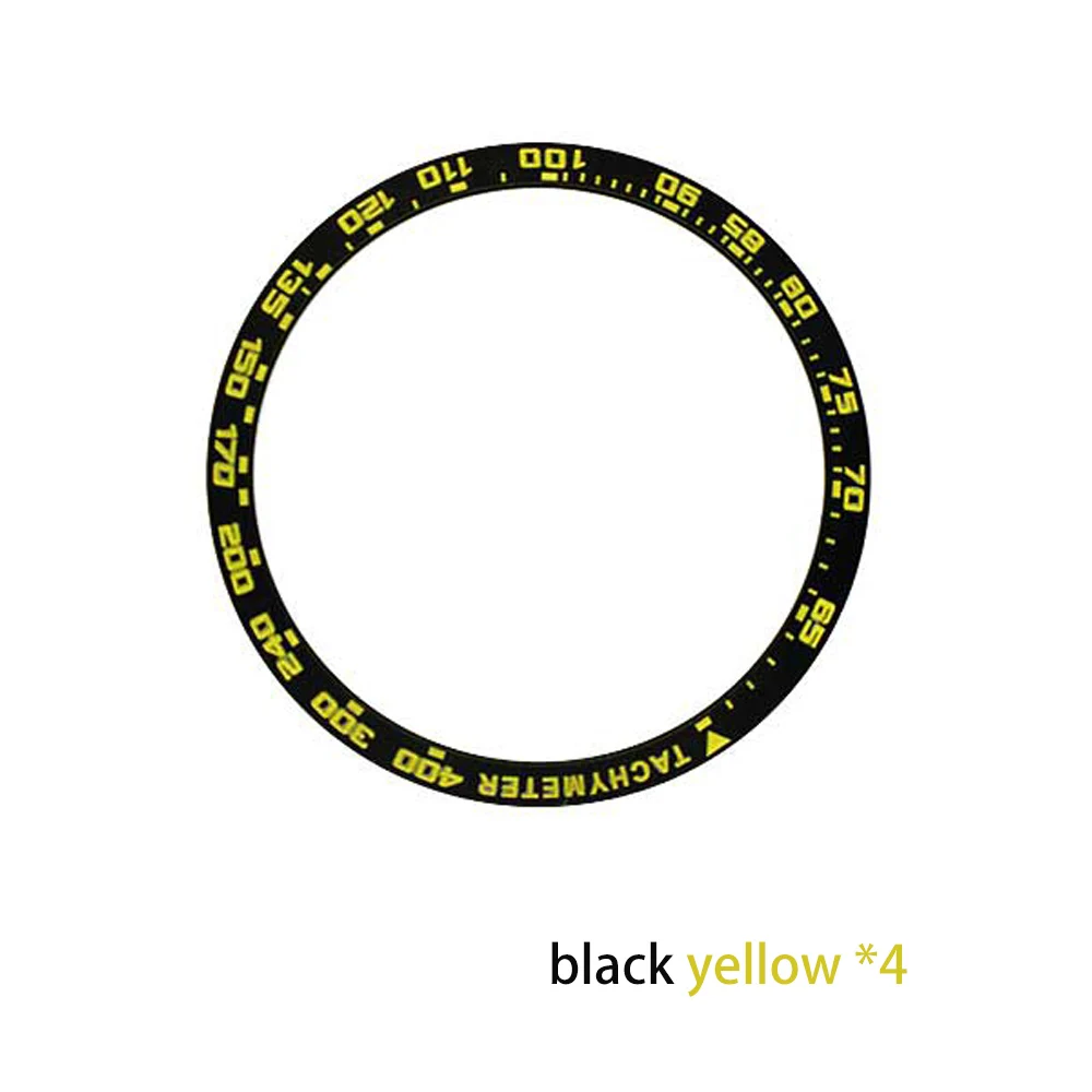 Gear S3 Case For Samsung Galaxy Watch 46mm 42mm Alloy Case Ring Adhesive Cover Anti Scratch smart watch Accessories - Цвет: black yellow speed 4