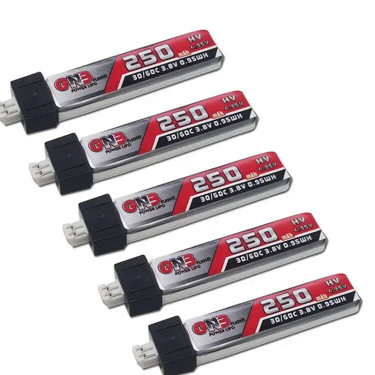 5 шт. GAONENG GNB 250 мАч 3 8 в 30C/60C HV Lipo батарея PH2.0 разъем для US65 UK65 QX65 URUAV UR65 Betafpv 65S