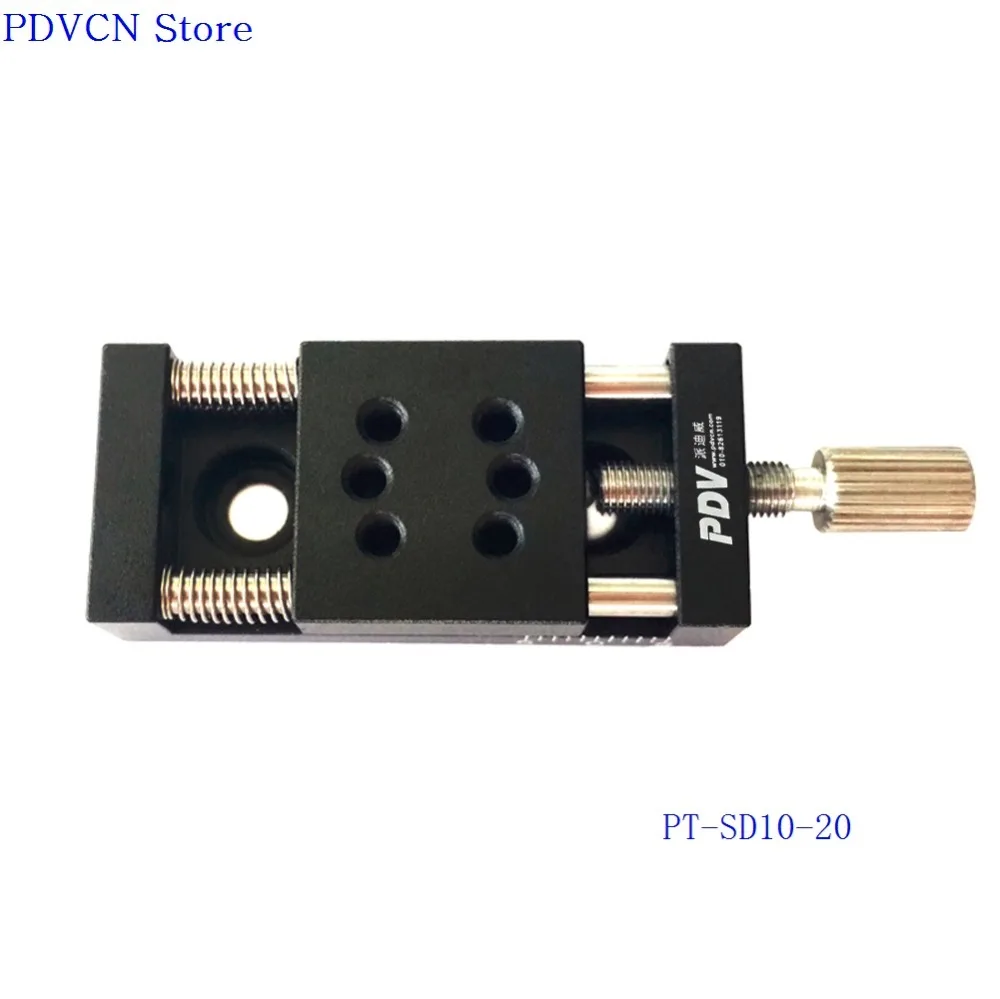 PT-SD10-20 миниатюрный ручной линейный этап, точная платформа перевода, оптический раздвижной стол, ось z линейный слайд 10 мм путешествия