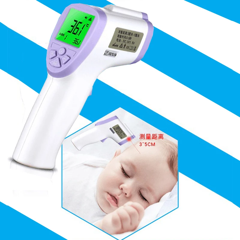 

Digital Thermometer Gun Infrared Baby Adult Forehead Non-contact Temperature Measurement Device Infrared With LCD Backlight