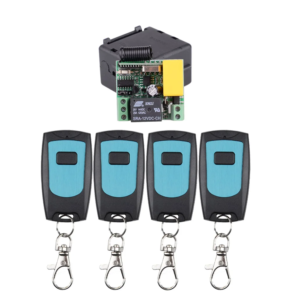 

AC 220V 1 CH 10A RF Wireless Remote Control Relay Switch System For Lamp Garage Doors Gate Electric Doors shutters In 433Mhz