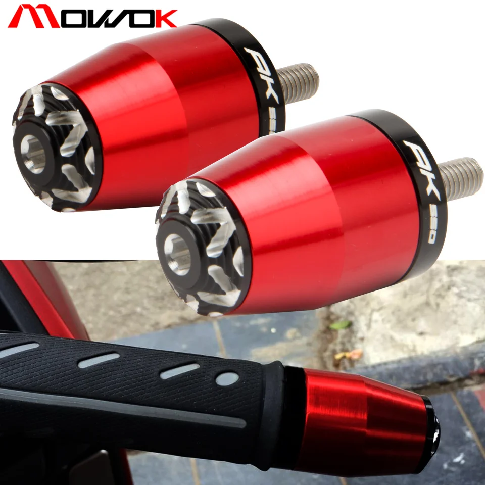 

Motorcycle Accessories For KYMCO AK550 2017 2018 2019 2020 Handlebar Grips Bar Ends LOGO ak550