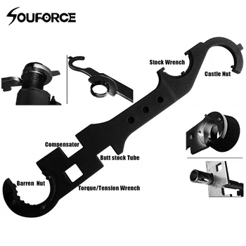 

Combo 8 in 1 Multi Tool Armorer's Rifle Wrench Heavy Duty Gun Smithing For AR15 M16 Series Rifle Hunting