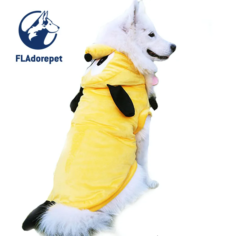 Halloween pet cat dog duck costume winter warm fleece big dog puppy cotton padded jacket coat