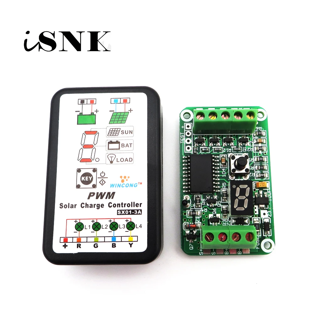 Контроллер заряда солнечной панели 3A 6V 12V литий ионный NI MH LiFePO4 Аккумуляторный