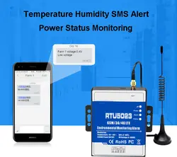Yobangsecurity RTU5023 GSM Температура влажность Защита окружающей среды сигнализации Мощность сигнал сбоя удаленного мониторинга Мощность сигнал