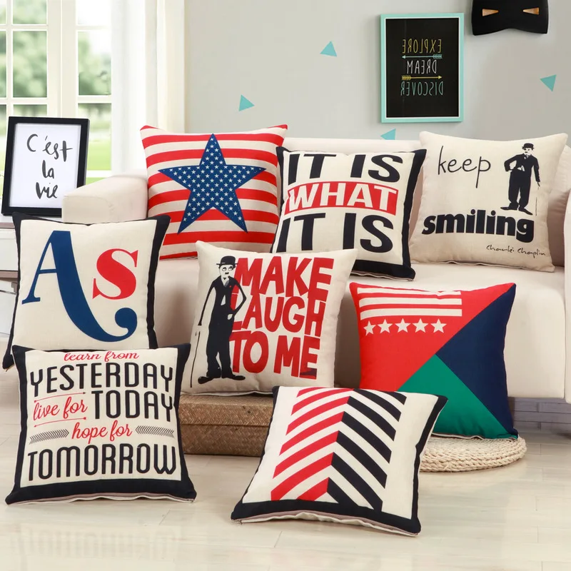 Hot Sell Simple Pattern Decorative Pillow Colorful pillow Throw Pillow