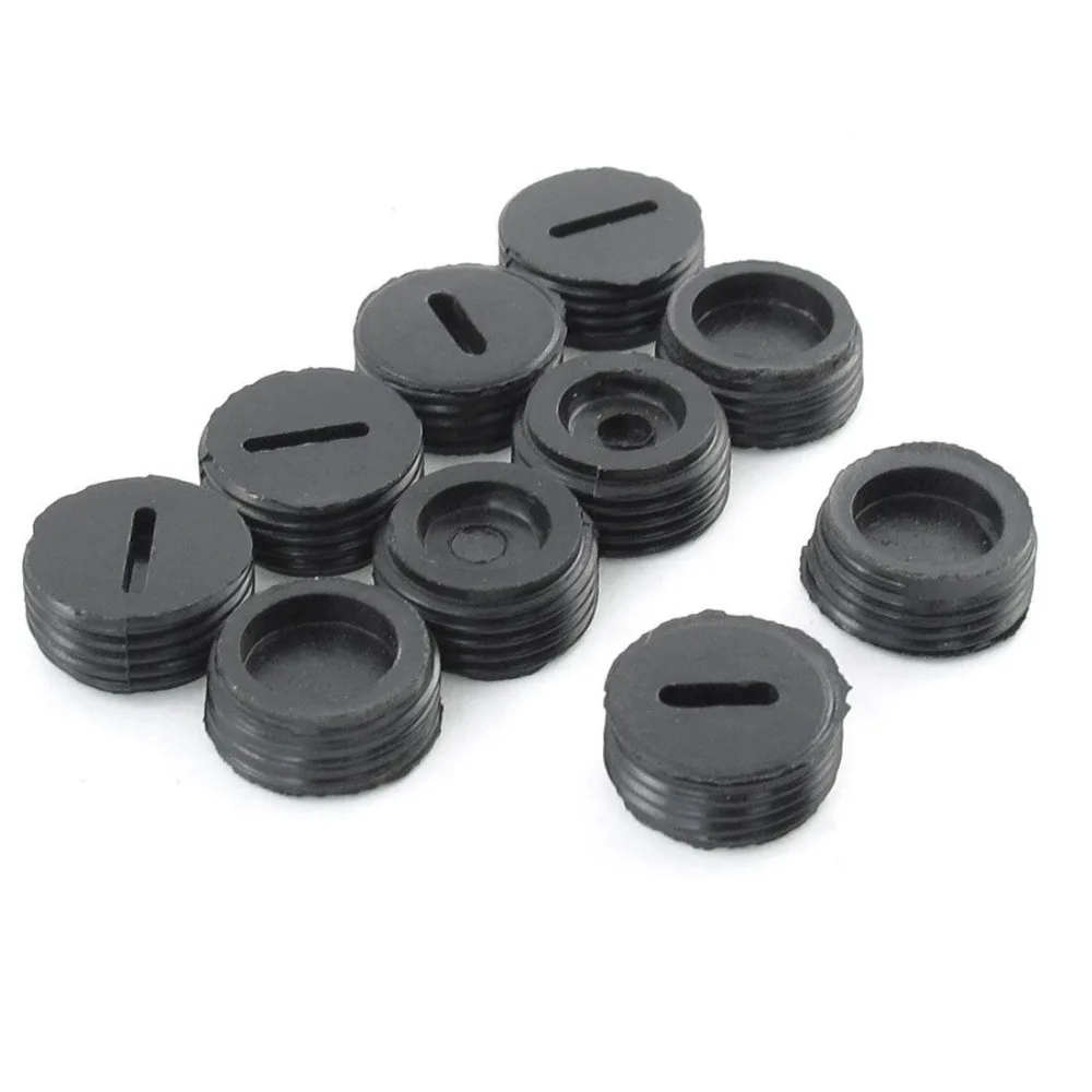 10 Pcs Black Male Thread 12mm Diameter Carbon Brush Holder Capsin