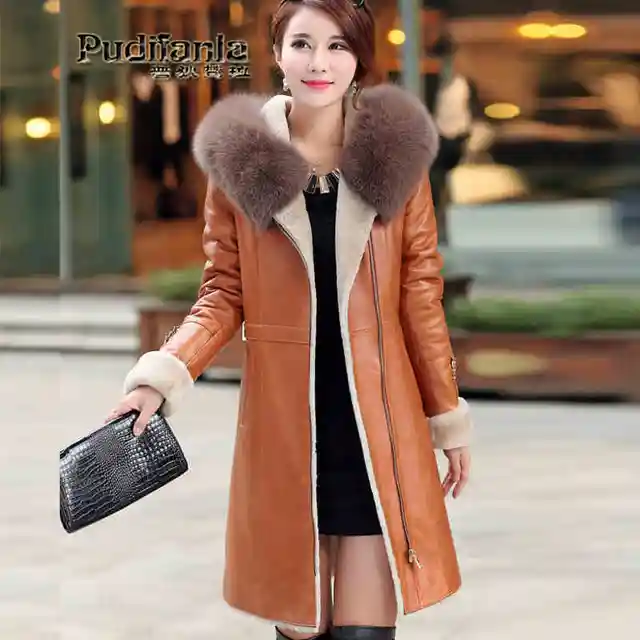 Best price at $739 Cheap 2015 new Hot winter Thicken Warm Woman Down jacket Coat Parkas Hooded fox Fur collar Sheep Skin Cold long plus size 3XXXL Slim
