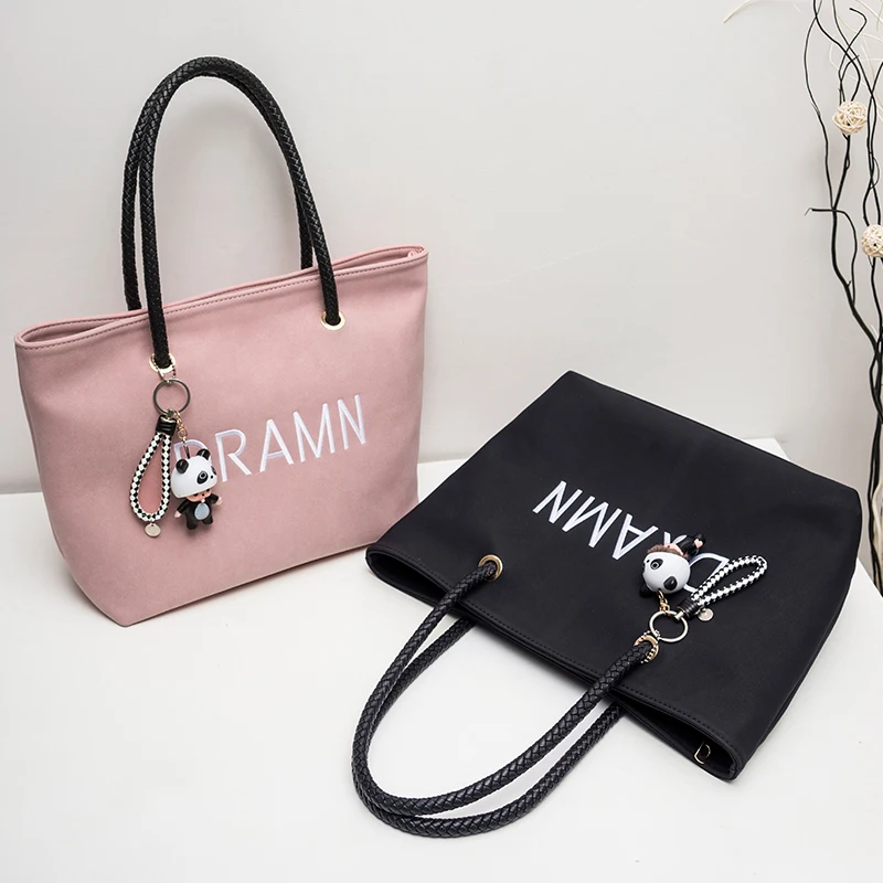 

Large bag female 2019 new women's bag single shoulder bag fashion leisure large capacity handbag frosted tote bag