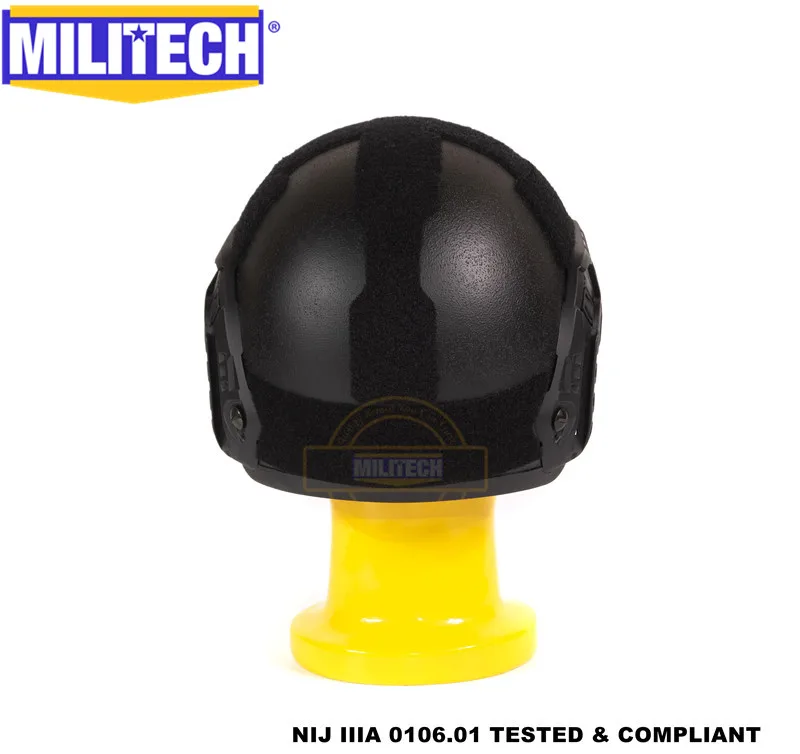 MILITECH Black BK Maritime Cut Deluxe NIJ IIIA Быстрый пуленепробиваемый шлем и козырек Набор Дело баллистический шлем-пуля защитная маска