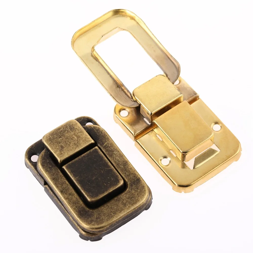DUO ER 1Pc Antique Gold Box Latches Decorative Hasp Jewelry Wooden Box Suitcase Hasp Latch Toggle with Screw Vintage Hardware 4832mm DUO ER 1Pc Antique Gold Box Latches Decorative Hasp Jewelry Wooden Box Suitcase Hasp Latch Toggle with Screw Vintage Hardware 4832mm