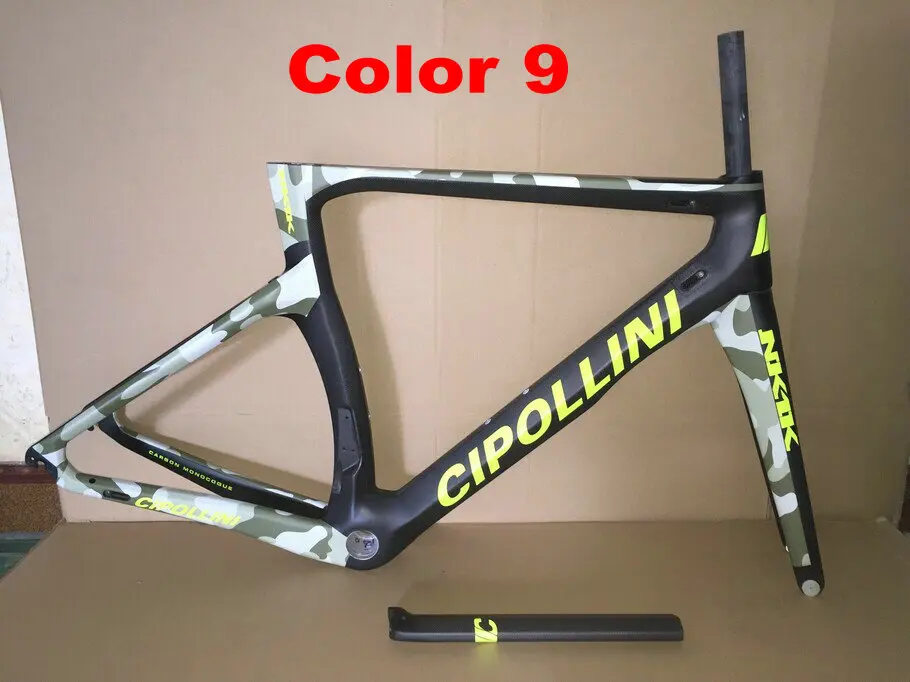 Excellent 2018 New Color Cipollini NK1K 3K or 1k T1100 Carbon Bike Frame Matte Glossy carbon fiber road bike frames blue black yellow fluo 25