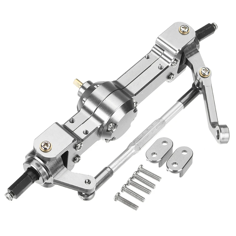 

Free Shipping Titanium Color All Metal Front /Rear Bridge Axle Set For WPL HengLong 1/16 Military Truck RC Car Part