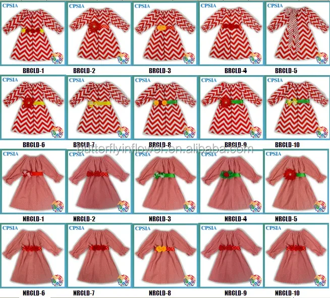 Latest Baby Dress New Style Design Long Sleeve Autumn Smocked