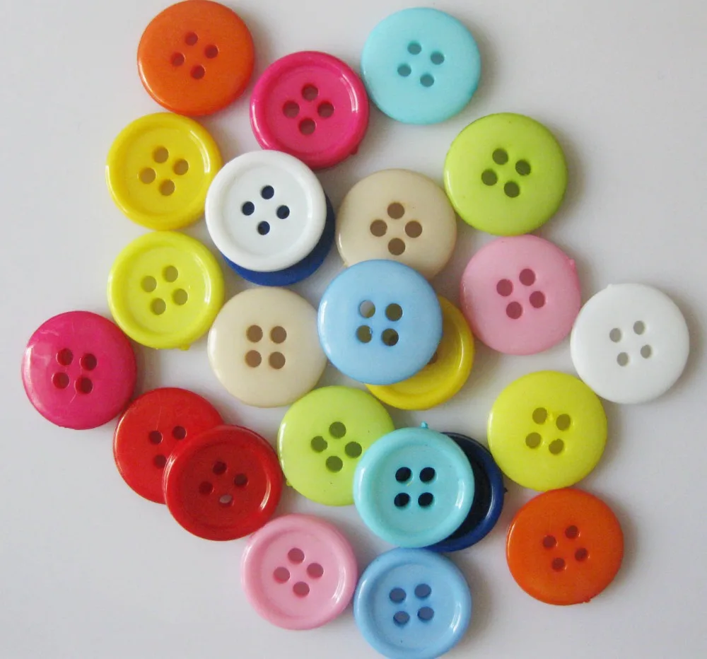 Plastic Buttons Mixed Color Sewing Button Garment Buttons 150pcs 23 mm