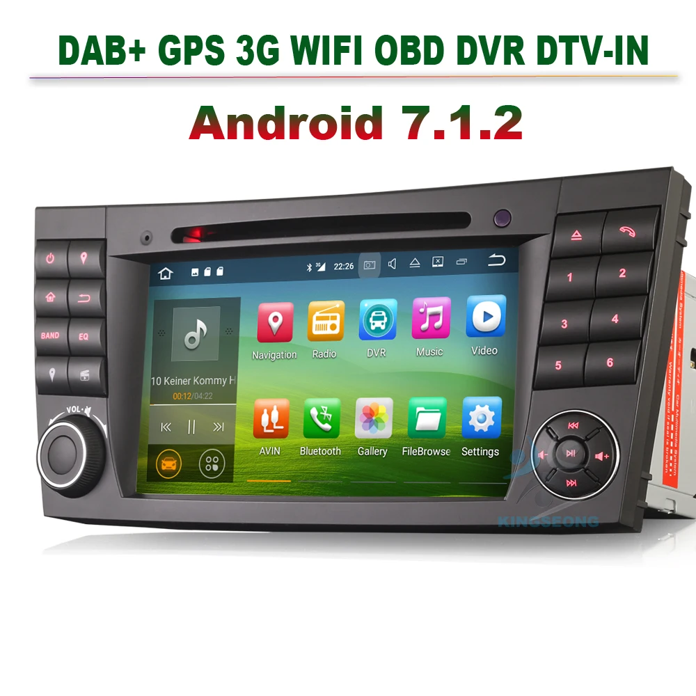 7" Android 7.1.2 Autoradio GPS DVD DVR Navigation Car cd player for