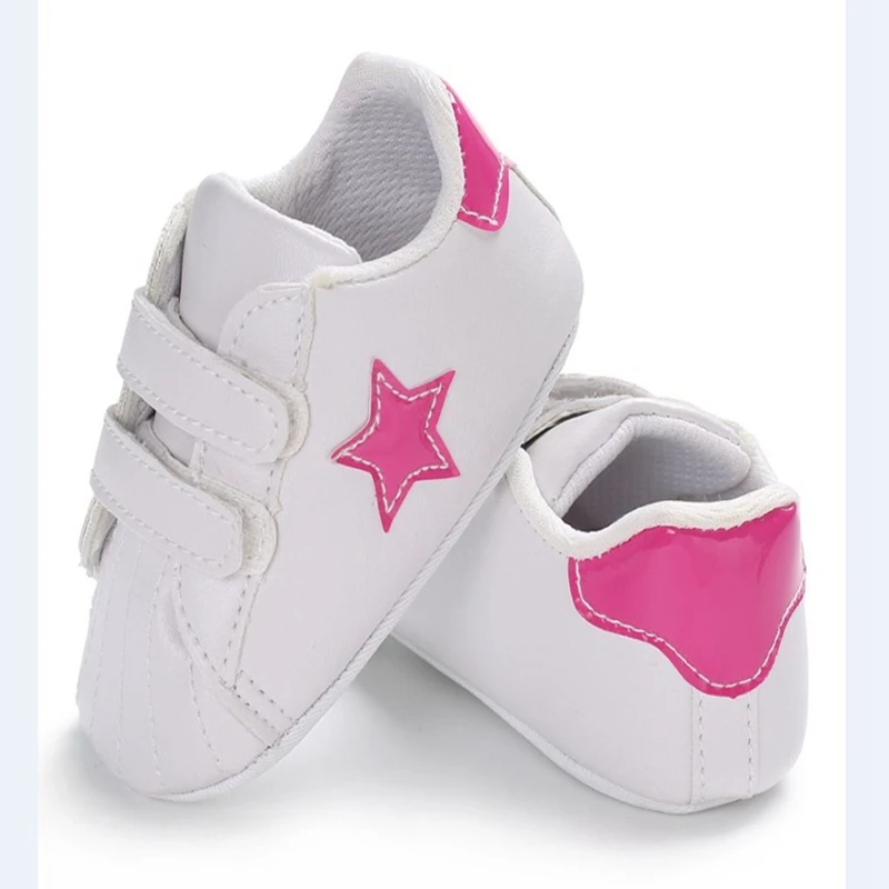 Обувь для новорожденных мальчиков и девочек с мягкой подошвой; кроссовки; Повседневная обувь; 0-18 M; со звездами