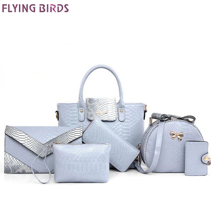 preço Pássaros que voam 6 pcs mulheres sacos de couro bolsas tote do messenger sacos de ombro das senhoras cluth bolsa feminina bolsa saco de cartão de dinheiro a4410