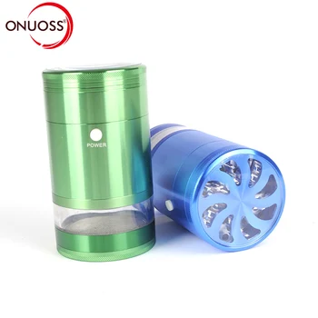 

Gerui 5 Layer Electric Grinder Tobacco Alloy Aluminum Herb Grinder Cigarette Tools Hand Crusher For Smoking Accessories 129JA